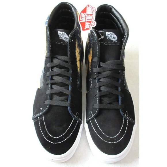 Vans Mens Sk8-Hi Denim Stripes Black True White Canvas Suede shoes Size 11.5 NIB main image 5
